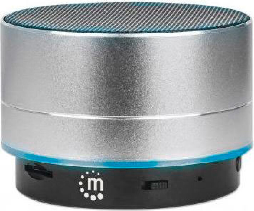 Manhattan Metallic LED Bluetooth-høyttaler - Sølv