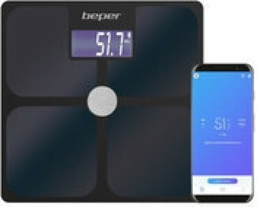 Beper P303BIP050 Elektronisk badevekt m/LCD-skjerm - Sort