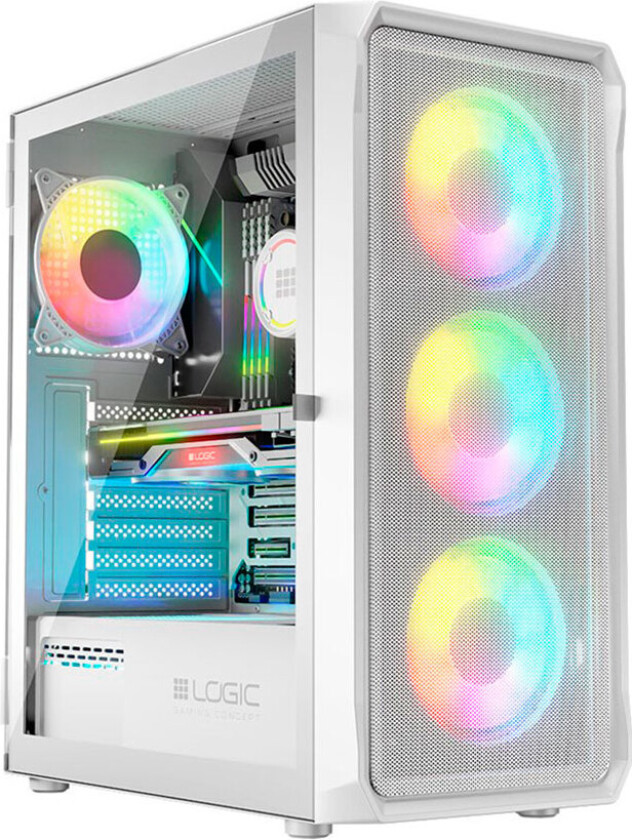 Logic PORTOS ARGB PC-skap (ATX) Hvit