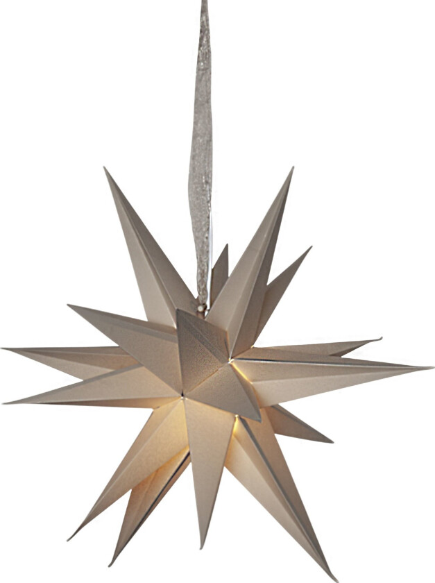 December papirstjerne, 45 cm, beige