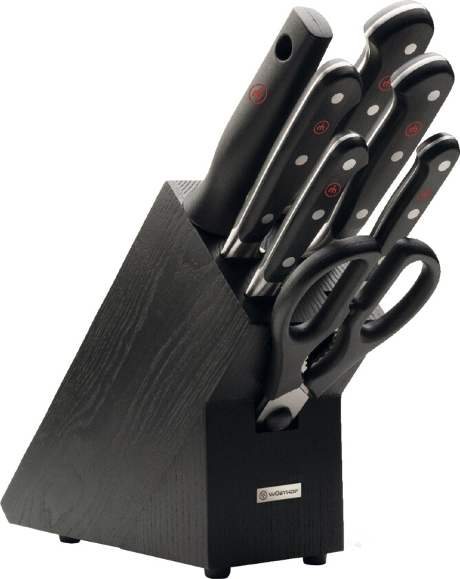 Bilde av Classic Knivblokk med 7 Kniver Asp Svart