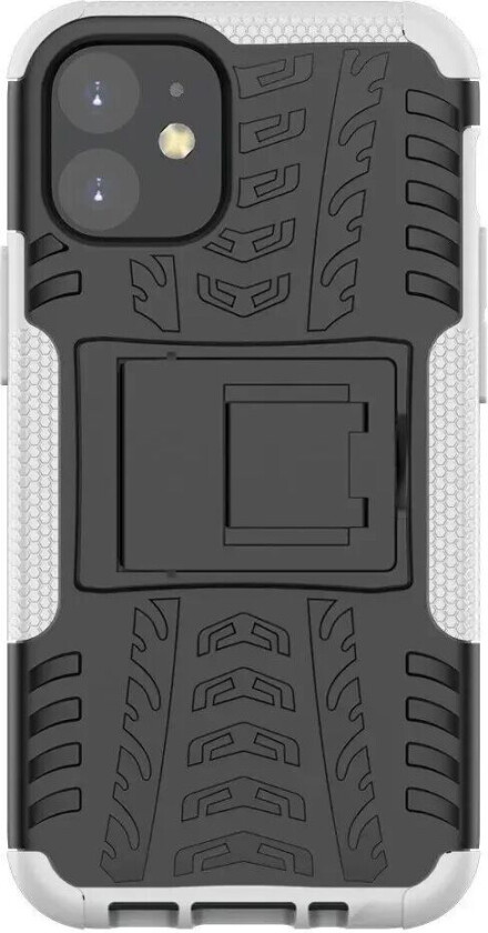 iPhone 12 Mini Cool Tyre Håndverker Deksel med Stativ - Hvit