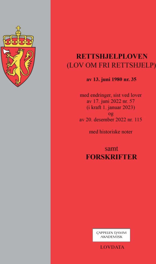 Rettshjelploven (lov om fri rettshjelp) : av 13. juni 1980 nr. 35