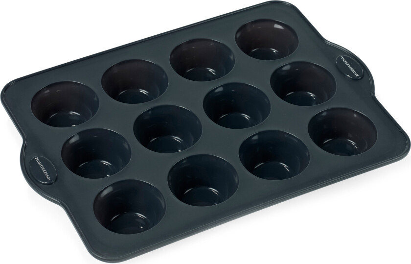 Muffinsform 12 stk grå silikon