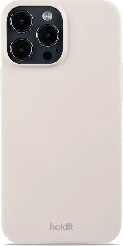 Holdit iPhone 13 Pro Max Slim Plast Deksel - Light Beige