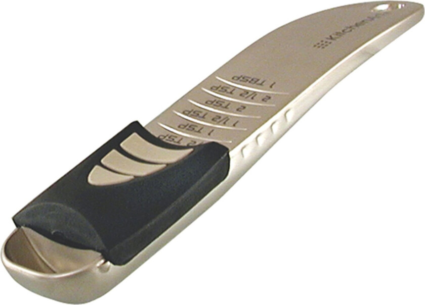 Justerbar måleskje, teskje og spiseskje