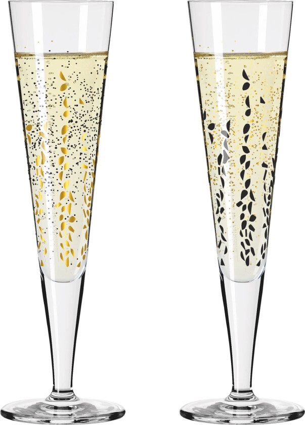 Goldnacht Sparkle champagneglass, 2 stk