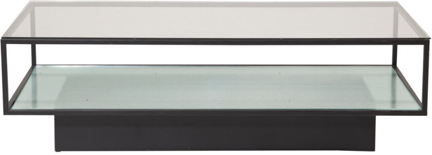 Maglehem sofabord med hylle 60x130 cm glass.