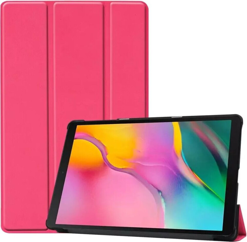 Samsung Galaxy Tab A 10.1 (2019) Sammenleggbar Deksel m. Stativ - Rosa