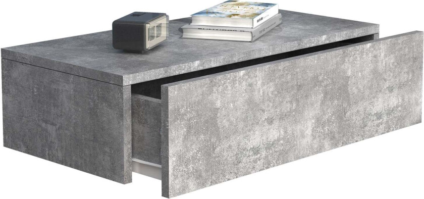 UsalM60 nattbord vegghengt 1 skuff betong dekor.