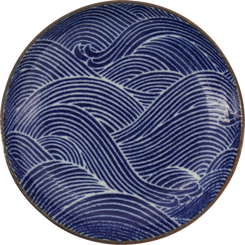 Seigaiha tallerken 15.8 x 2.5 cm, blå
