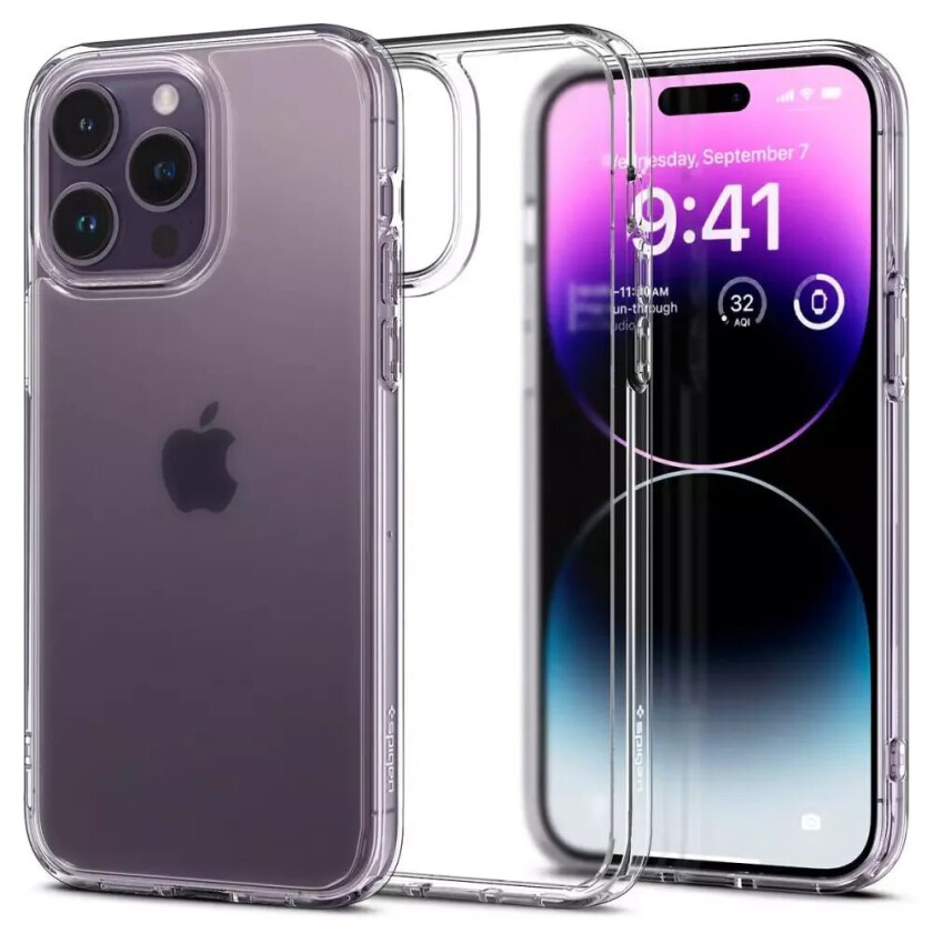 iPhone 14 Pro Ultra Hybrid Deksel - Matt Gjennomsiktig