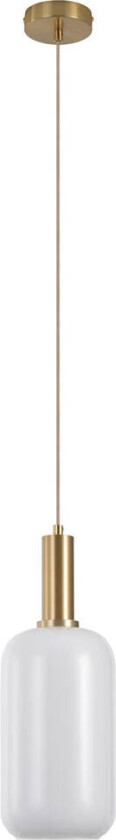Chelsea lampe pendel lys 13x41x13cm hvit glass.