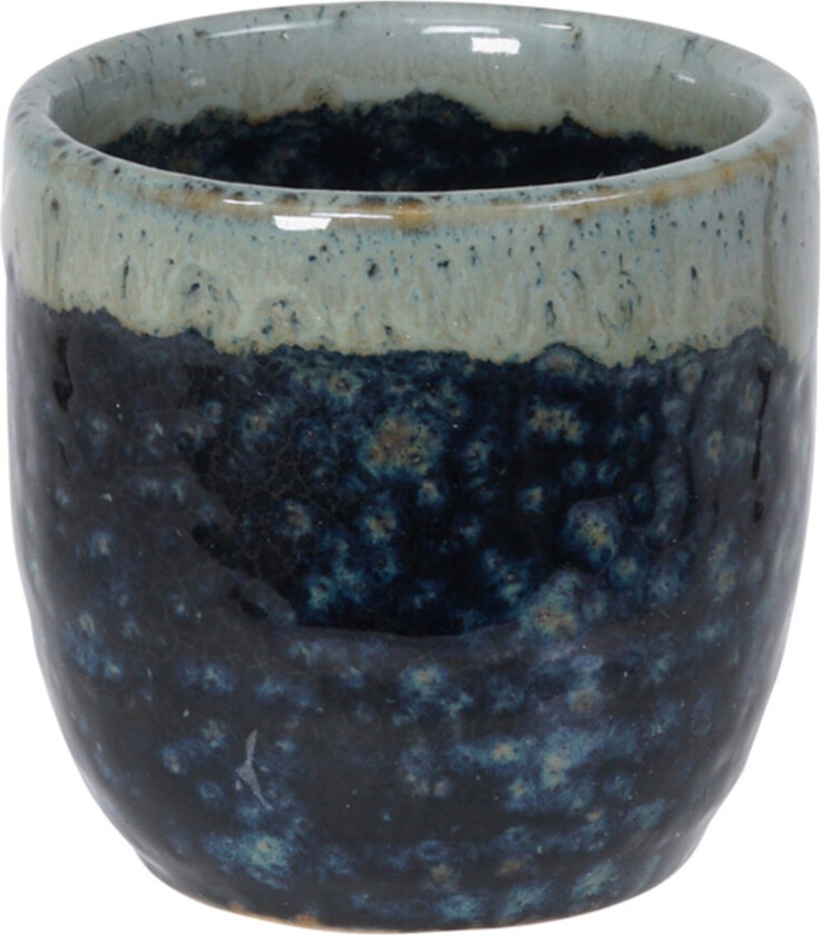 Sakekopp 50 ml, hvit/blå