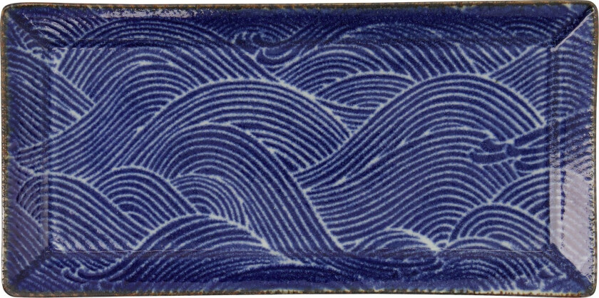 Aisai Seigaiha tallerken, 23 x 11 cm