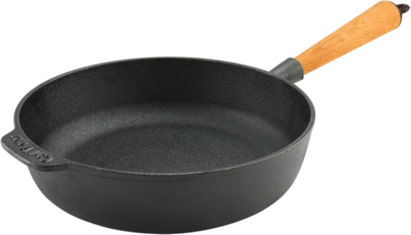 Støpejerns traktorpanne 25 cm, bøk