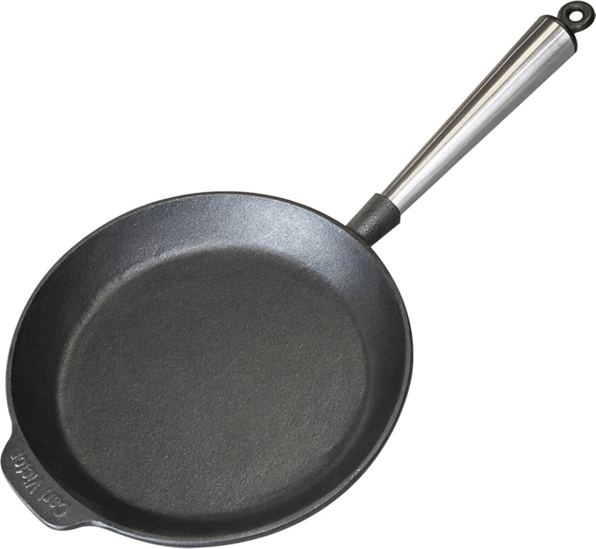 Stekepanne i støpejern 24 cm, stålhåndtak