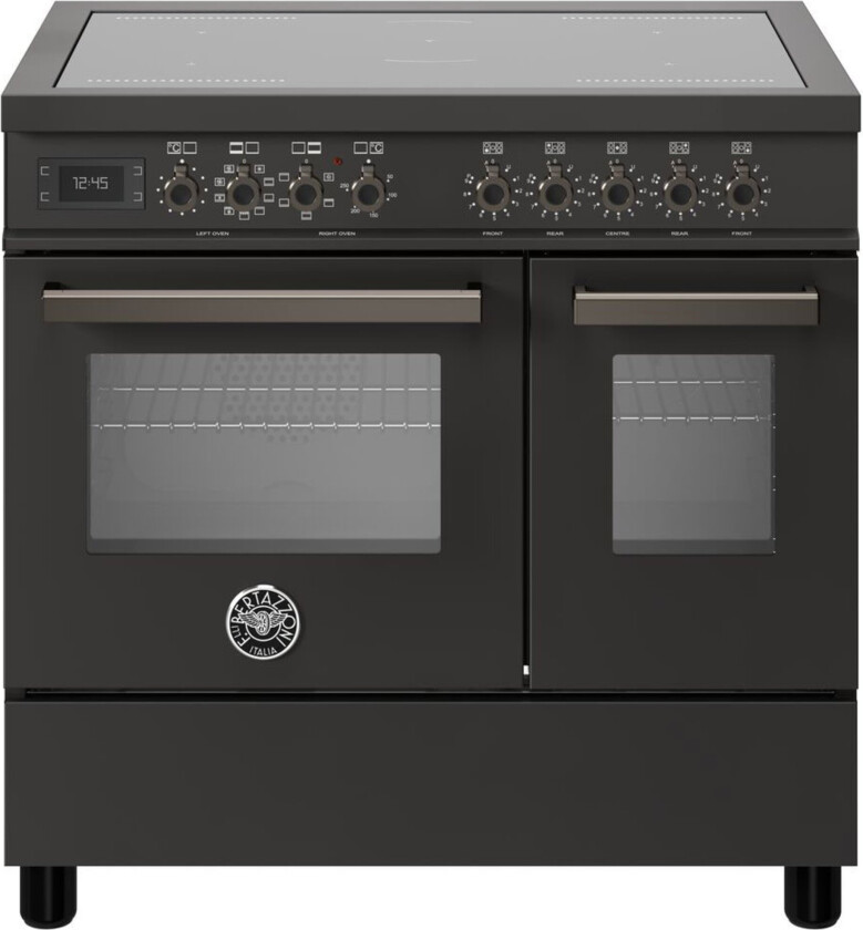PRO95I2ECAT Professional induksjonskomfyr med dobbelovn 90 cm, matt svart