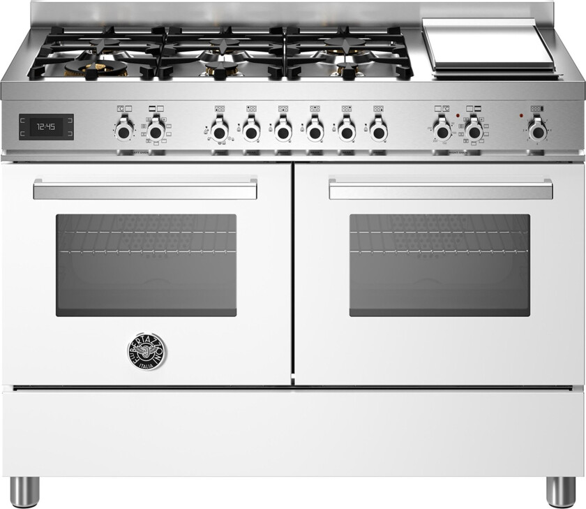 PRO126G2EBIT Professional Gasskomfyr 120 cm, Hvit