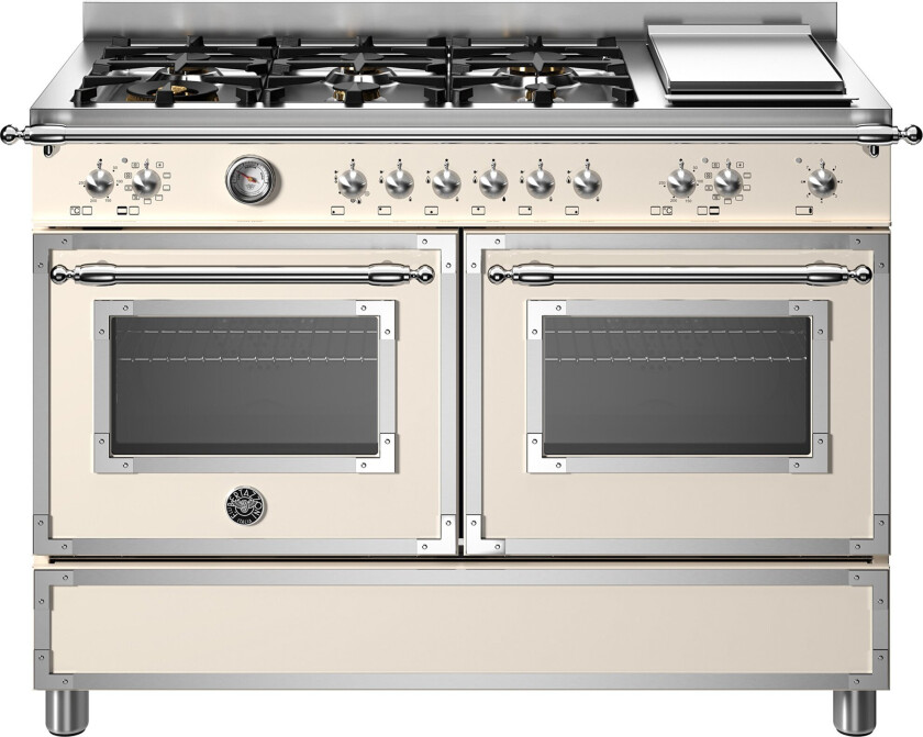 HER126G2EAVT Heritage Gasskomfyr med dobbelovn 120 cm, Cremehvit