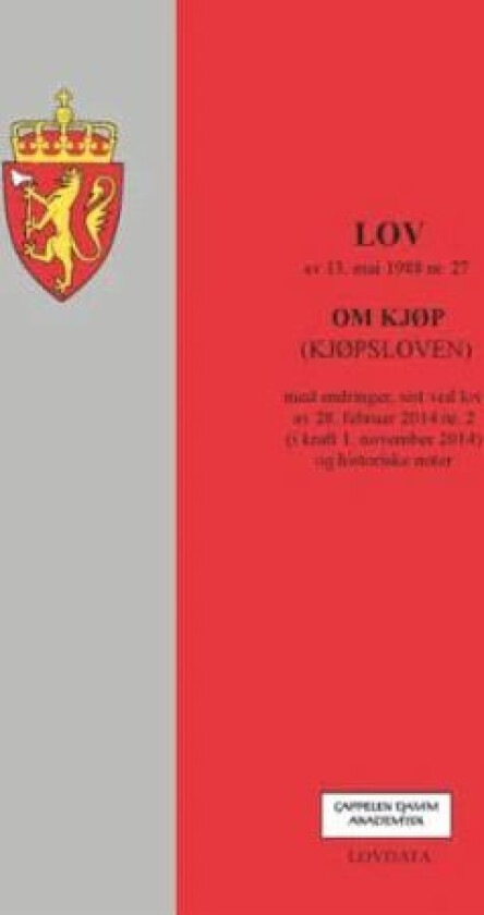 Lov om kjøp (kjøpsloven) av 13. mai 1988 nr. 27