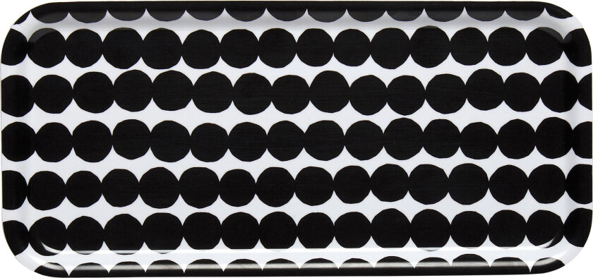 Räsymatto brett, 15 x 32 cm, svart/hvit