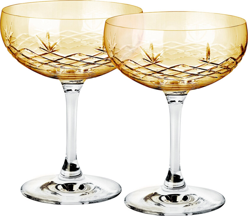 Crispy Gatsby Champagneglass 2 stk, Citrine