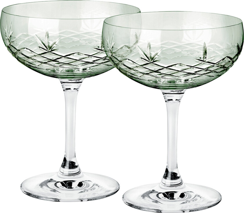 Crispy Gatsby Champagneglass 2 stk, Emerald