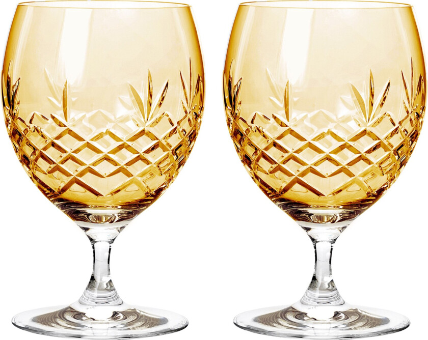 Crispy Eightball Glass 2 stk, Citrine