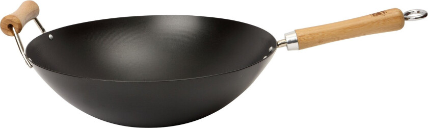 NS kullstål Wok, svart 36 cm.