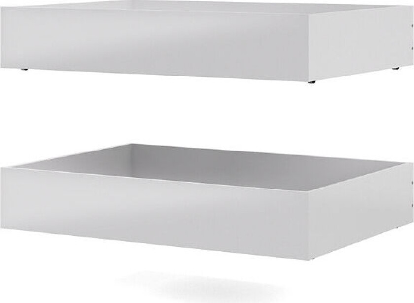 Nada seng 2 sengeskuffer bredde 94 cm, hvit høyglans.