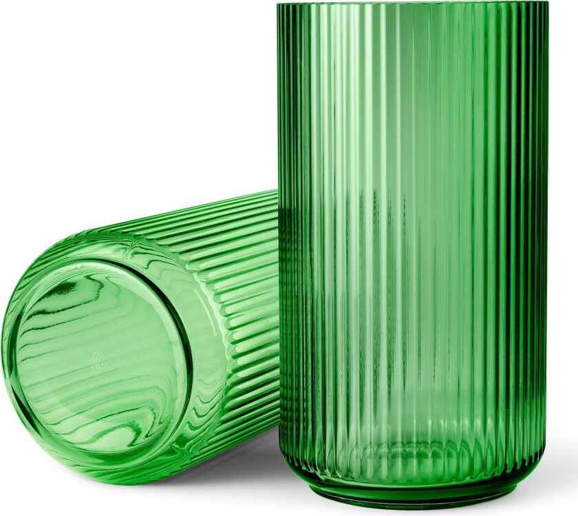 Lyngbyvasen 31 cm, glass - grønn