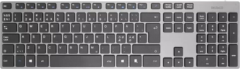 Slim Aluminium Trådløst tastatur - Svart