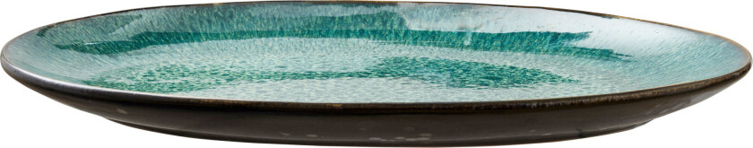 Ovalt fat 36x25 cm svart/grønn