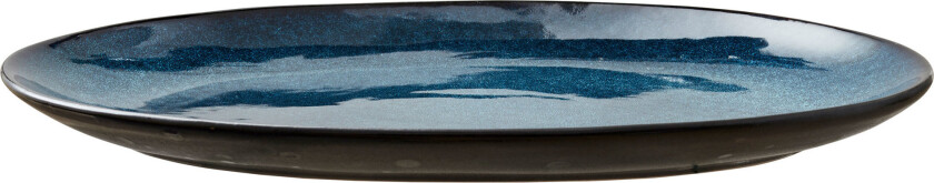 Ovalt fat 36x25 cm svart/mørkeblå