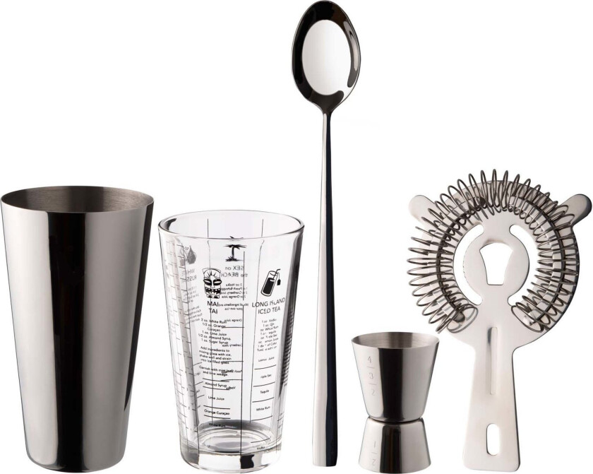 Dolan Barsett Boston shaker 7 dl måleglass cl drinksil skje