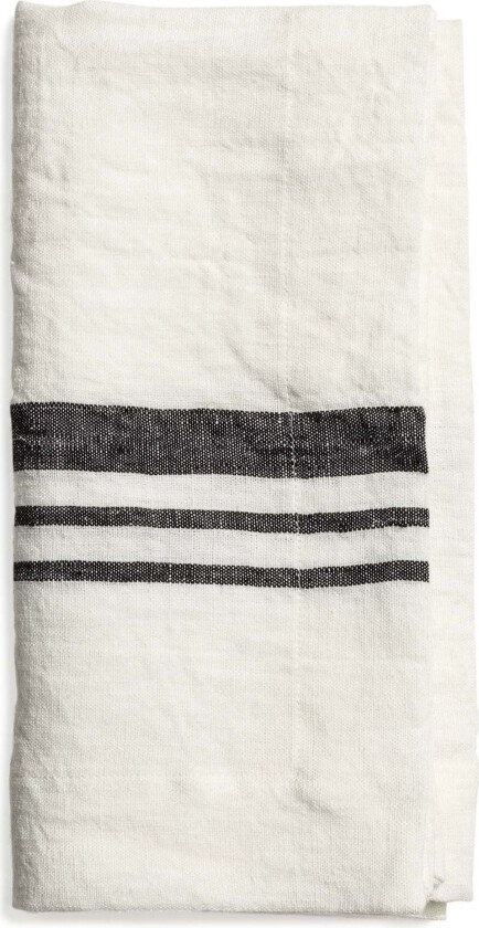 Serviett LITTLEWOOD i lin, stripe, Off White, 4-pack
