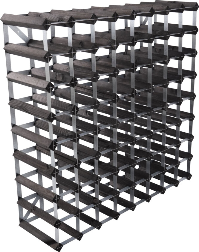 Vinstativ Påbyggingsbart 72 flasker Black Ash