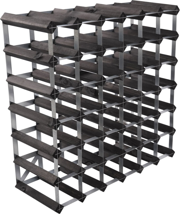 Vinstativ Påbyggingsbart 42 flasker Black Ash
