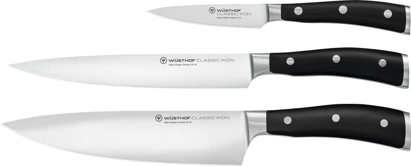 Classic Ikon Knivsett 3 deler Svart