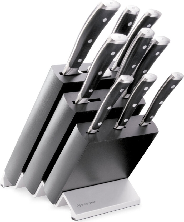 Bilde av Classic Ikon Knivblokk med 9 Kniver Asp Svart