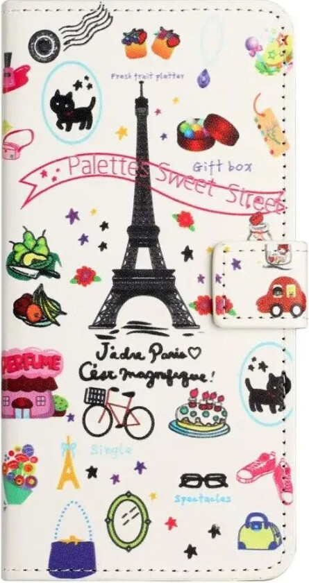 Samsung Galaxy S24 Flip Deksel i Kunstskinn med Lommebok og Stativfunksjon - Eiffeltårnet