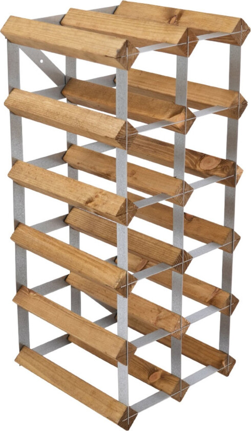 Vinstativ Påbyggingsbart 15 flasker Light Oak