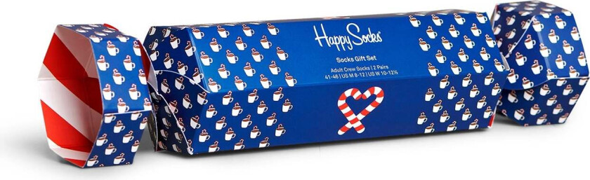 2PK CANDY CANE & COCOA GIFT SET SOKKER Assortert