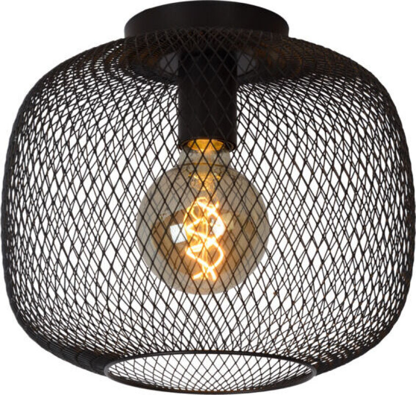 Mesh Taklampe E27 30cm Matt Sort - 91912