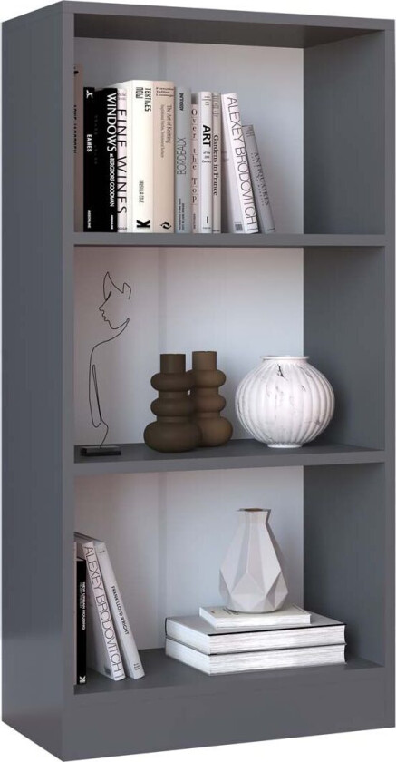 DilosM hylle 3 hyller antracitt.