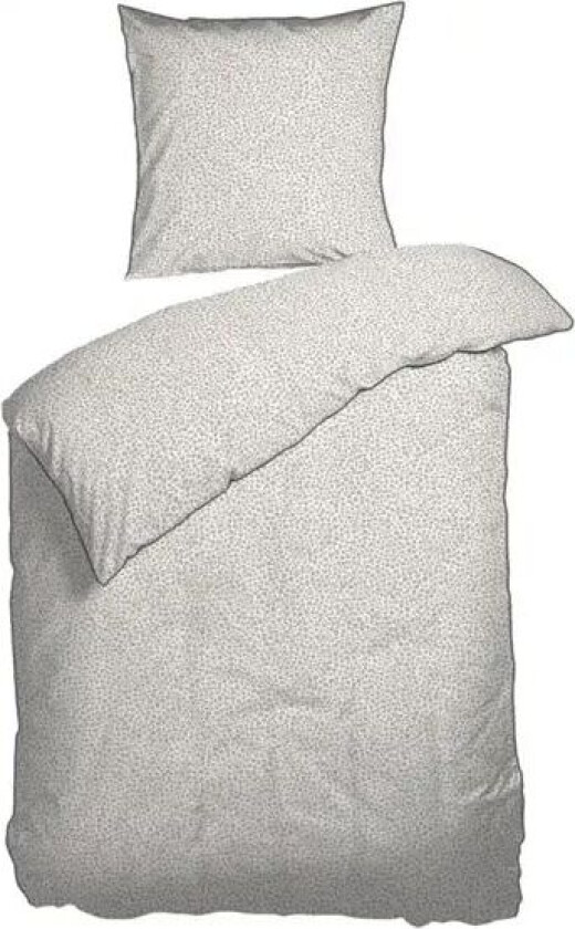 Sengetøy - 140x200 cm - sengesett med leopardtrykk - Leosand - 100 % økologisk bomull -
