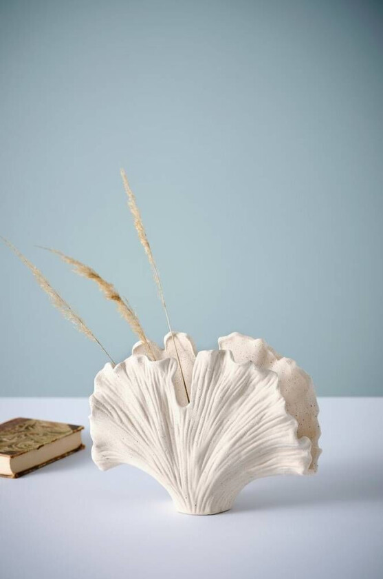 SUNNAN dekor/vase Naturhvit