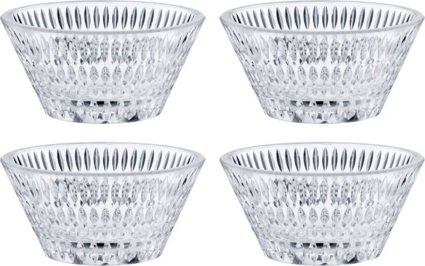 Ethno skål Ø11 cm 4-pk Clear