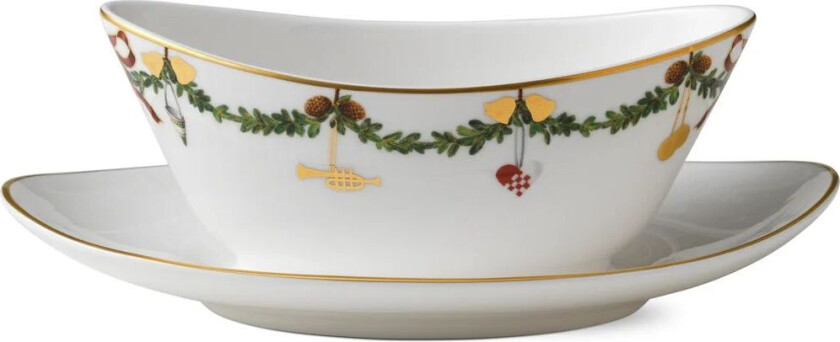 Star Fluted Christmas sausekål med fat 43 cl